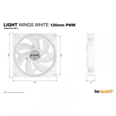 Кулер для корпуса Be quiet! Light Wings White 120mm PWM Фото 4