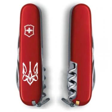 Нож Victorinox Camper Ukraine Red "Тризуб Готичний білий" Фото 1
