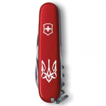 Нож Victorinox Camper Ukraine Red "Тризуб Готичний білий" Фото 3