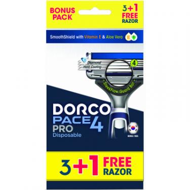 Бритва Dorco Pace 4 Pro для чоловіків 4 леза 4 шт. Фото