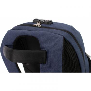 Рюкзак школьный Optima 18.5" USB Anti-Theft унісекс 0.7 кг 16-25 л Синій Фото 5