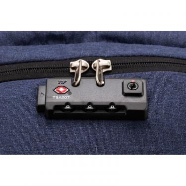 Рюкзак школьный Optima 18.5" USB Anti-Theft унісекс 0.7 кг 16-25 л Синій Фото 6