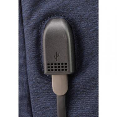 Рюкзак школьный Optima 18.5" USB Anti-Theft унісекс 0.7 кг 16-25 л Синій Фото 7
