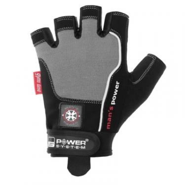 Перчатки для фитнеса Power System Mans Power PS-2580 Black/Grey M Фото 2