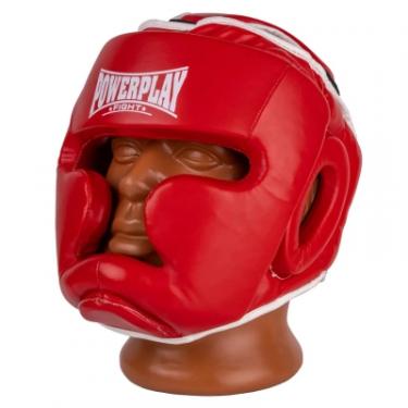 Боксерский шлем PowerPlay 3100 PU Червоний XL Фото 1