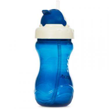Поильник-непроливайка Baboo із силіконовою соломинкою, 360 мл, 9 + (блакитна) Фото 1