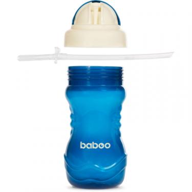 Поильник-непроливайка Baboo із силіконовою соломинкою, 360 мл, 9 + (блакитна) Фото 3