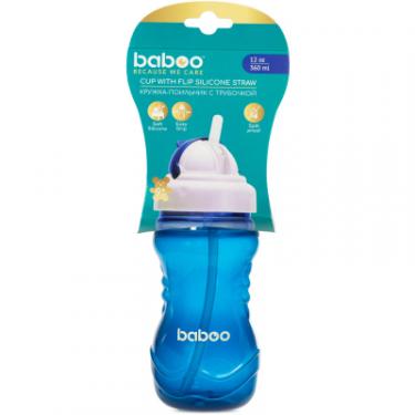 Поильник-непроливайка Baboo із силіконовою соломинкою, 360 мл, 9 + (блакитна) Фото 4