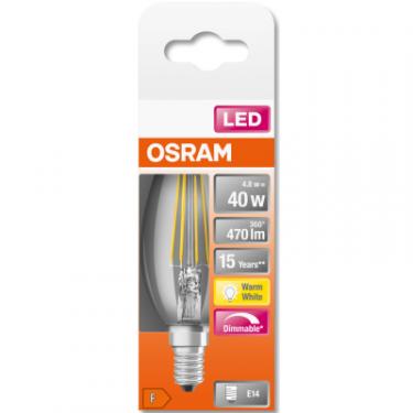 Лампочка Osram LED CL B40 DIM 4,8W/827 230V FIL E14 Фото 1