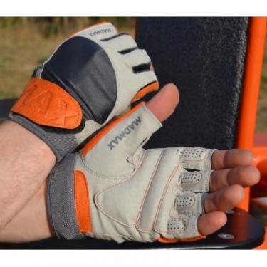 Перчатки для фитнеса MadMax MFG-850 Crazy Grey/Orange M Фото 5