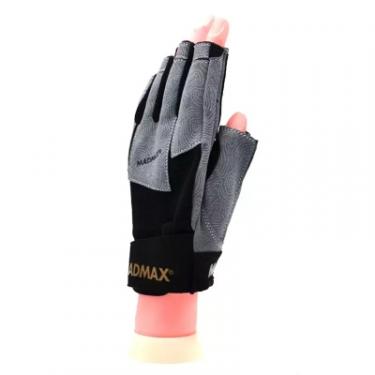 Перчатки для фитнеса MadMax MFG-871 Damasteel Grey/Black M Фото 2