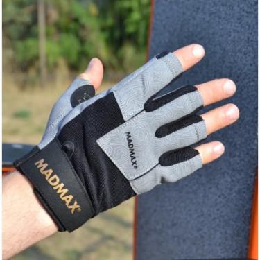 Перчатки для фитнеса MadMax MFG-871 Damasteel Grey/Black M Фото 3