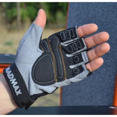 Перчатки для фитнеса MadMax MFG-871 Damasteel Grey/Black M Фото 4