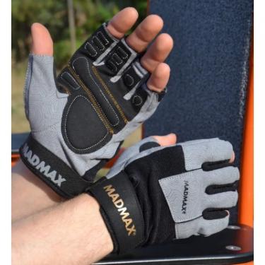 Перчатки для фитнеса MadMax MFG-871 Damasteel Grey/Black M Фото 5