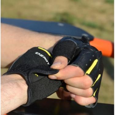 Перчатки для фитнеса PowerPlay 9058 Energy чорно-жовті M Фото 8
