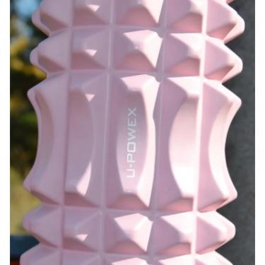 Масажный ролик U-Powex UP_1010 EVA foam roller 33x14см Type 2 Pink Фото 9