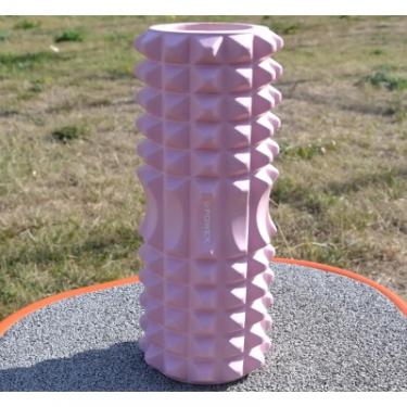 Масажный ролик U-Powex UP_1010 EVA foam roller 33x14см Type 2 Pink Фото 4