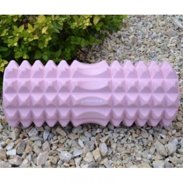Масажный ролик U-Powex UP_1010 EVA foam roller 33x14см Type 2 Pink Фото 6
