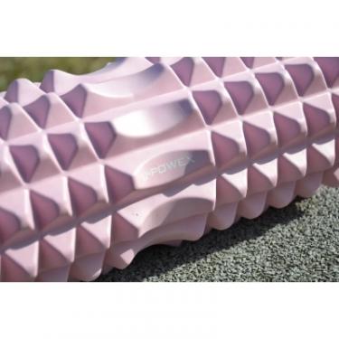 Масажный ролик U-Powex UP_1010 EVA foam roller 33x14см Type 2 Pink Фото 8
