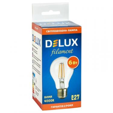 Лампочка Delux BL60 6Вт 4000K 220В E27 filament Фото 1