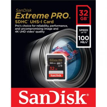 Карта памяти SanDisk 32GB SD class 10 UHS-I U3 V30 Extreme PRO Фото 3