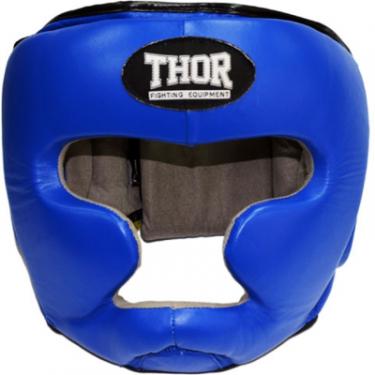 Боксерский шлем Thor 705 L Шкіра Синій Фото