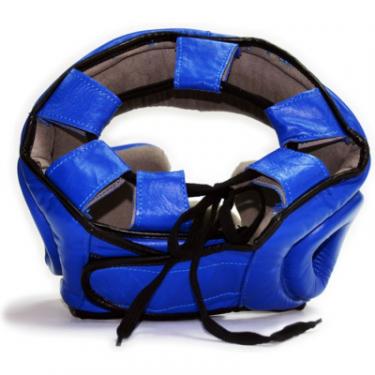 Боксерский шлем Thor 705 L Шкіра Синій Фото 2