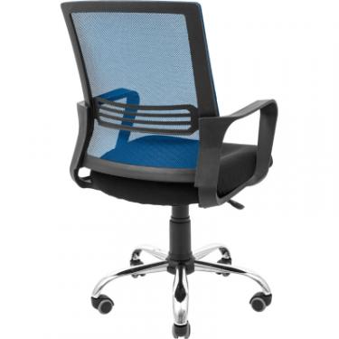 Офисное кресло Richman Джина Хром Піастра Сітка чорна + синя Фото 2