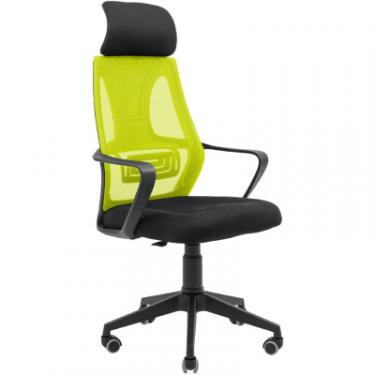 Офисное кресло Richman Профі Пластик Піастра Сітка чорна + зелена Фото
