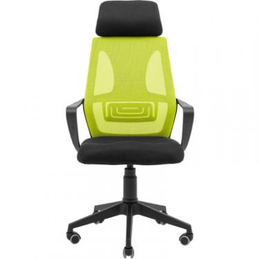 Офисное кресло Richman Профі Пластик Піастра Сітка чорна + зелена Фото 1