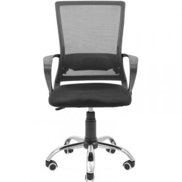 Офисное кресло Richman Робін Хром Піастра Сітка чорна + сіра Фото 1
