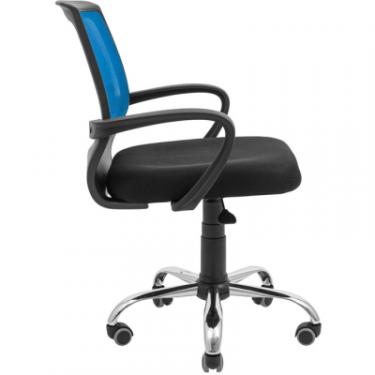Офисное кресло Richman Стар Хром Піастра Сітка чорна + синя Фото 2