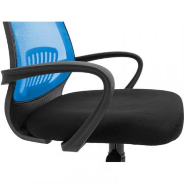 Офисное кресло Richman Стар Хром Піастра Сітка чорна + синя Фото 4