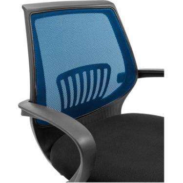 Офисное кресло Richman Стар Хром Піастра Сітка чорна + синя Фото 6