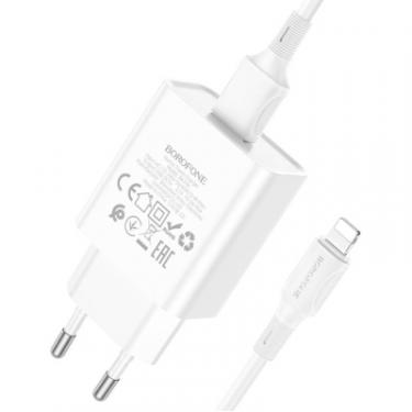 Зарядное устройство BOROFONE BA74A Aspirer single port charger set(iP) White Фото 4