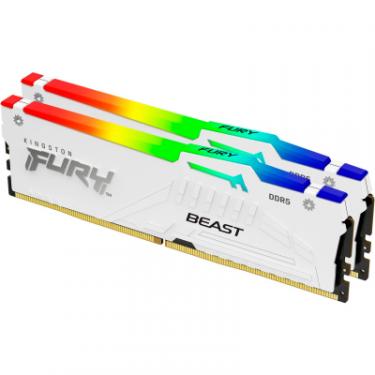 Модуль памяти для компьютера Kingston Fury (ex.HyperX) DDR 64GB (2x32GB) 5200 MHz FURY Beast White RGB Фото 1