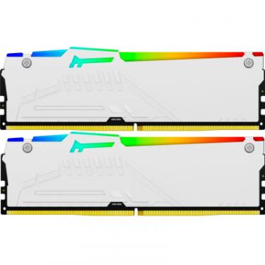 Модуль памяти для компьютера Kingston Fury (ex.HyperX) DDR 64GB (2x32GB) 5200 MHz FURY Beast White RGB Фото 3