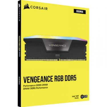 Модуль памяти для компьютера Corsair DDR5 96GB (2x48GB) 6400 MHz Vengeance RGB Black Фото 4