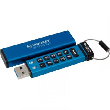 USB флеш накопитель Kingston 32GB IronKey Keypad 200 AES-256 Encrypted Blue USB Фото