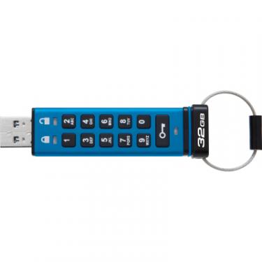 USB флеш накопитель Kingston 32GB IronKey Keypad 200 AES-256 Encrypted Blue USB Фото 1