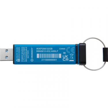 USB флеш накопитель Kingston 32GB IronKey Keypad 200 AES-256 Encrypted Blue USB Фото 2