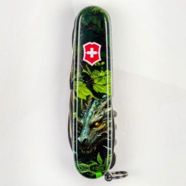 Нож Victorinox Huntsman Zodiac 91 мм Зелений дерев'яний дракон Фото 9