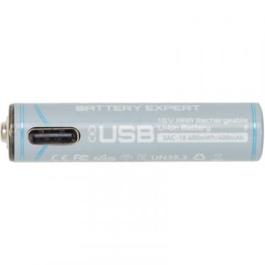 Аккумулятор Beston AAA USB Type-C 400mah 1.5V Li-ion * 4 Фото 3