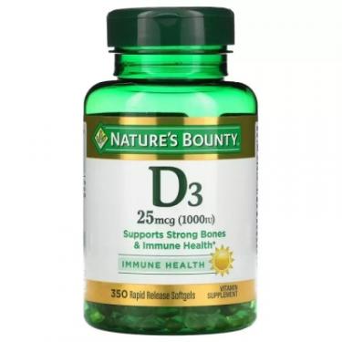 Витамин Nature's Bounty Витамин D3 быстрого высвобождения, 1000 МЕ, 25 мкг Фото
