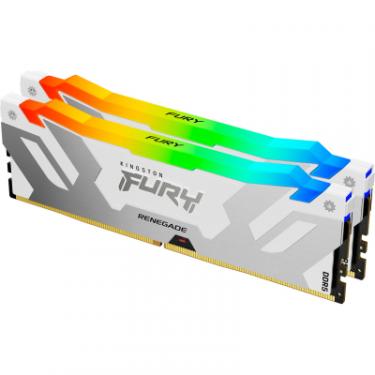 Модуль памяти для компьютера Kingston Fury (ex.HyperX) DDR5 64GB (2x32GB) 6400 MHz Renegade RGB White XMP Фото 1