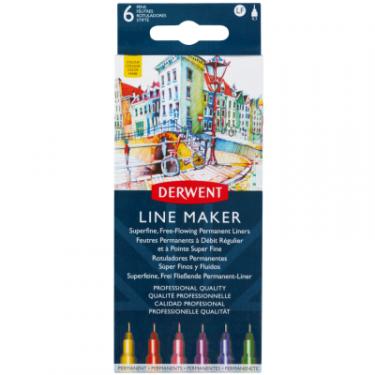 Лайнер Derwent набір Line Maker Colour 6 шт, кольорові Фото