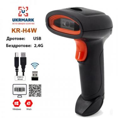 Сканер штрих-кода UKRMARK KR-H4W 2D, USB, 2,4GHz Фото