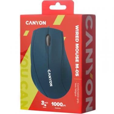 Мышка Canyon M-05 USB Blue Фото 3