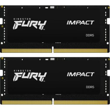 Модуль памяти для ноутбука Kingston Fury (ex.HyperX) SoDIMM DDR5 32GB (2x16GB) 6400 MHz Impact Фото