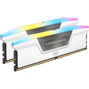 Модуль памяти для компьютера Corsair DDR5 32GB (2x16GB) 6000 MHz Vengeance RGB White Фото 1